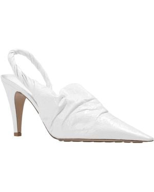 Bottega Veneta Pointed Toe Leather Mule - White