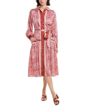 Fate Satin Shirtdress - Red