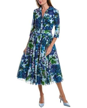 Samantha Sung Aster Midi Dress - Blue