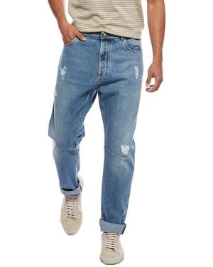 Brunello Cucinelli Straight Medium Wash Jean - Blue