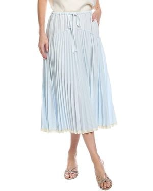 Vince Pleated Tiered Skirt - Blue