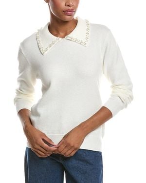 Joseph A Johnny Collar Jumper - White