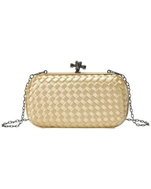Tiffany & Fred Paris Woven Satin Crossbody Clutch - Natural