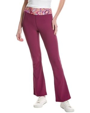 Johnny Was Bee Active Ribbed Baby Bell Pant - Red