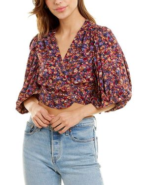 emmie rose Tie-Front Top - Red