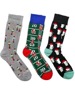 Unsimply Stitched Set Of 3 Sock - Blue