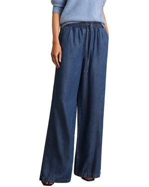 Reiss Parker Wide Leg Denim Pant - Blue