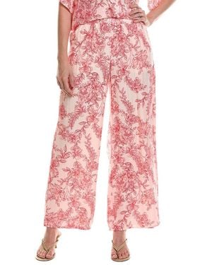 Vince Camuto Smocked Waist Wide Leg Pant - Pink