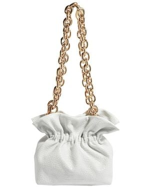 Aimee Kestenberg Metallic Leather Evening Crossbody Bag - White