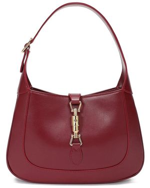 Tiffany & Fred Paris Smooth Leather Hobo Bag - Red