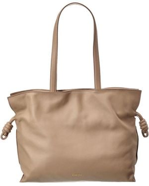 Loewe Flamenco Large Leather Tote - Natural