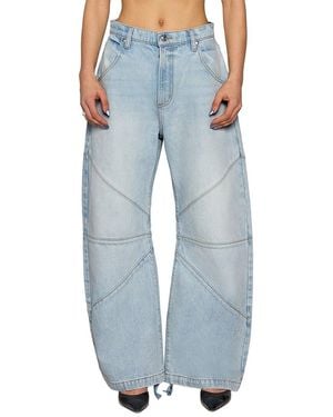 EB DENIM Freddy Cropped Barrel Jean - Blue