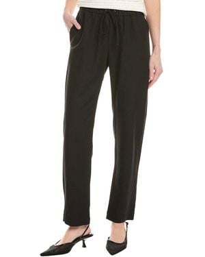 Enza Costa Twill Easy Linen-Blend Pant - Black