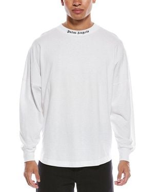 Palm Angels Doubled Logo Over T-Shirt - White
