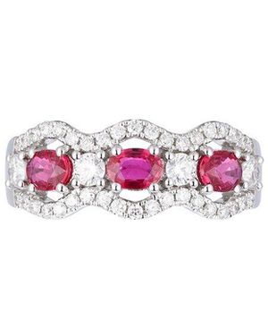 Gregg Ruth 14K 1.28 Ct. Tw. Diamond & Ruby Ring - Pink