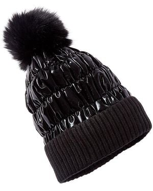 Surell Accessories Puffer Beanie - Black