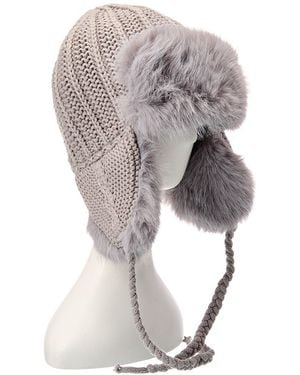 Surell Accessories Sweater Knit Trooper Hat - Gray