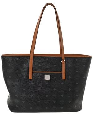 MCM Coated Canvas Tote - Black