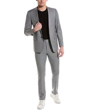 Roberto Cavalli 2pc Slim Fit Wool Suit - Gray