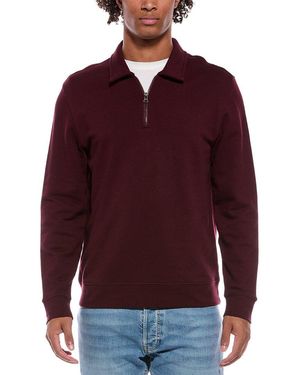 Vince French Terry 1/4-Zip Pullover - Red