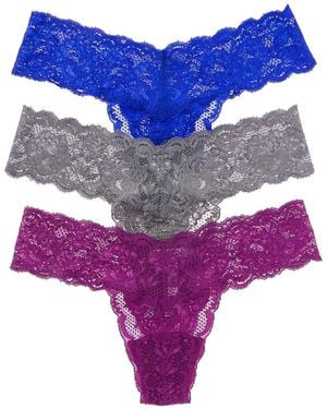 Cosabella 3Pk Never Say Never Lowrider Thong - Purple