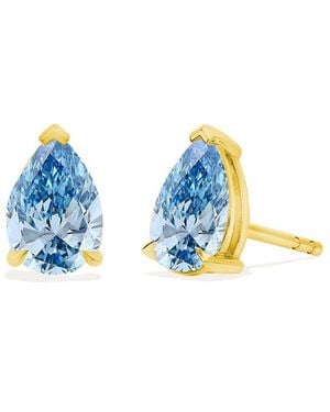 Amairah 14K 1.00 Ct. Tw. Lab-Grown Diamond Stud Earrings - Blue