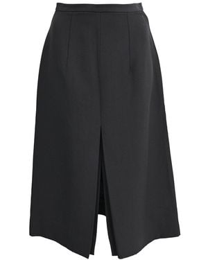 Celine Front Slit Midi A-line Skirt, Size Fr, 36 (authentic Pre-loved) - Black