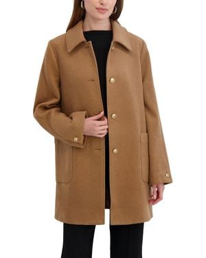 Tahari Paula Wool-Blend Coat - Brown
