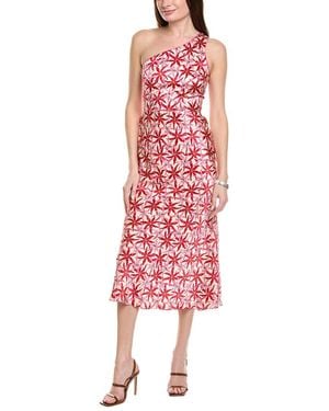 Saloni Silk Maxi Dress - Red