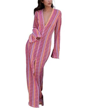 AMINA GLAM Maxi Dress - Red