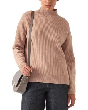 LK Bennett Everly Wool & Cashmere-Blend Knitted Top - Brown