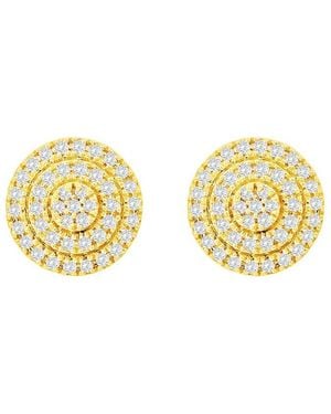Suzy Levian 14k 0.17 Ct. Tw. Diamond Round Studs - Metallic