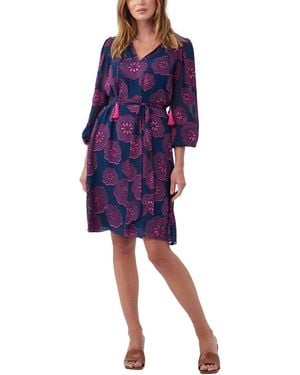 Trina Turk Tribeca Silk-Blend Dress - Purple