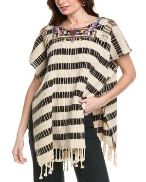 Valentino Wool & Alpaca-Blend Poncho - Natural