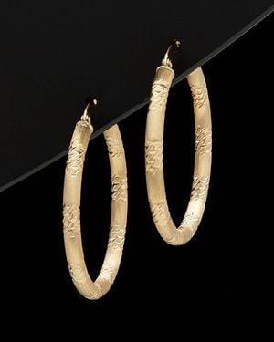 Italian Gold 14K Hoops - Black