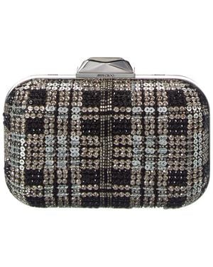 Jimmy Choo Micro Cloud Satin Clutch - Black