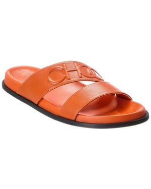 Jimmy Choo Choo Leather Slide - Orange