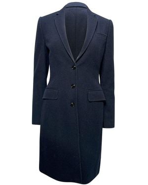 Dolce & Gabbana Knitted Single-breasted Coat (authentic Pre-loved) - Blue