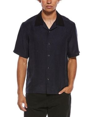 Rag & Bone Avery Linen-Blend Slub Shirt - Black