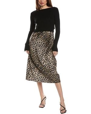 AllSaints Hera Leppo 2-In-1 Midi Dress - Black