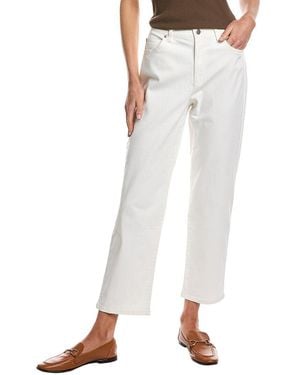 Eileen Fisher Hi Waist Straight Ankle Jean - White