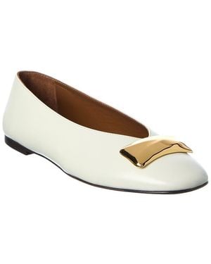 Giuseppe Zanotti Amanda Leather Flat - White