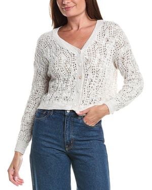 Splendid Beach Shell Button Cardigan - White