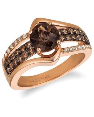 Le Vian Chocolatier 14K Strawberry 1.58 Ct. Tw. Diamond & Smoky Quartz Ring - White