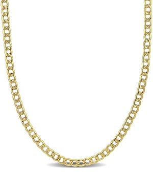 Italian Gold 14K Curb Link Chain Necklace - Metallic