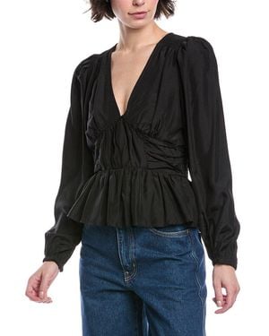 Sea Fabiola Silk Top - Black