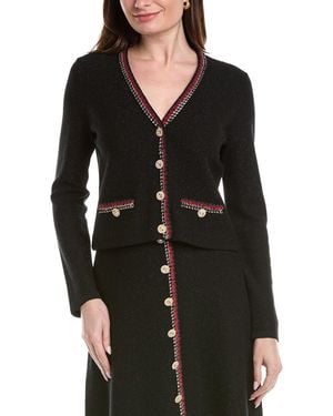 St. John V-Neck Four Button Jacket - Black