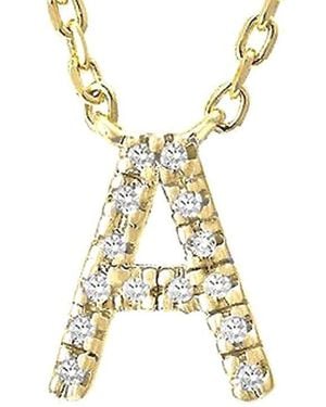 Jane Basch Vermeil Diamond Initial Necklace -Z) - Metallic
