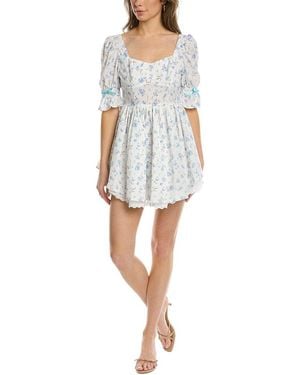 Moonsea Mini A-Line Dress - Blue