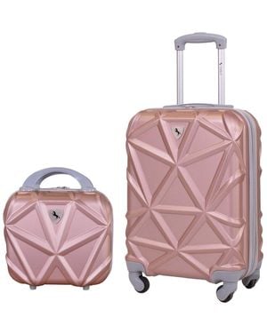 AMKA Gem 2pc Carry-on & Vanity Case Set - Pink